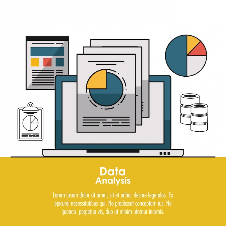 Vector data analysis infographic concept 