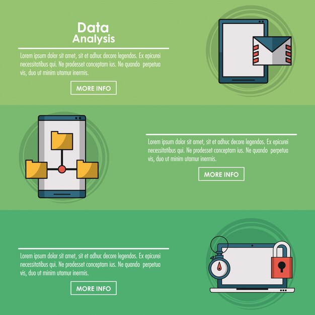 Data analysis infographic concept 