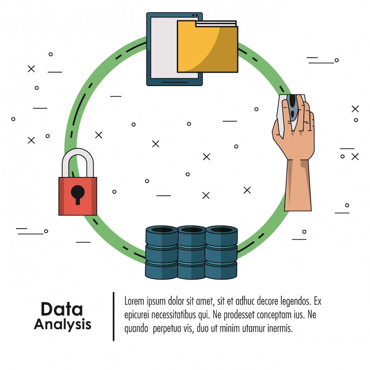 Vector data analysis infographic concept 
