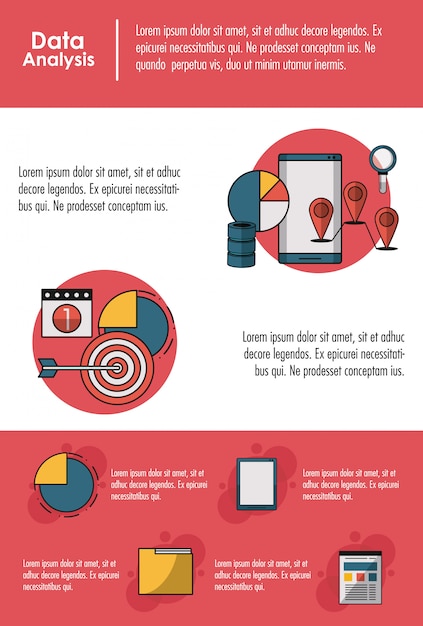 Data analysis infographic concept