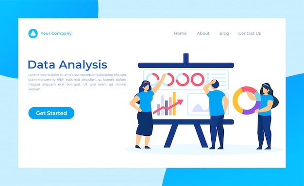 Data analysis landing page