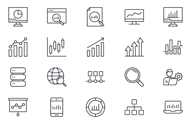 Настройка значков анализа строк данных Аналитический сервер добыча данных фильтр трафика ИИ хостинг мониторинг