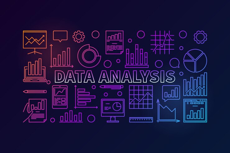 Vector data analysis vector colorful modern banner
