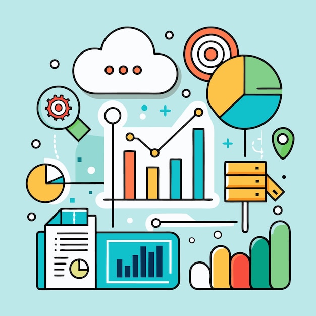 Data analytics infographic with charts and graphs | Premium AI ...