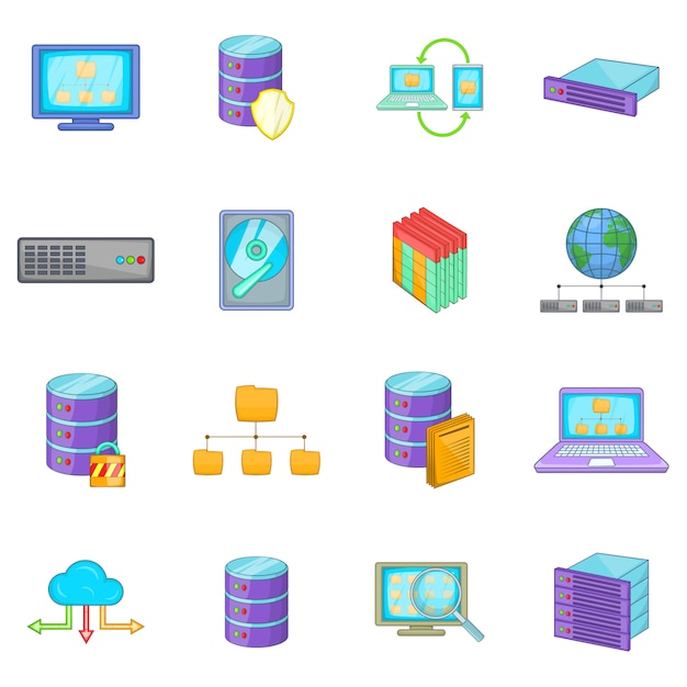 data base icons set