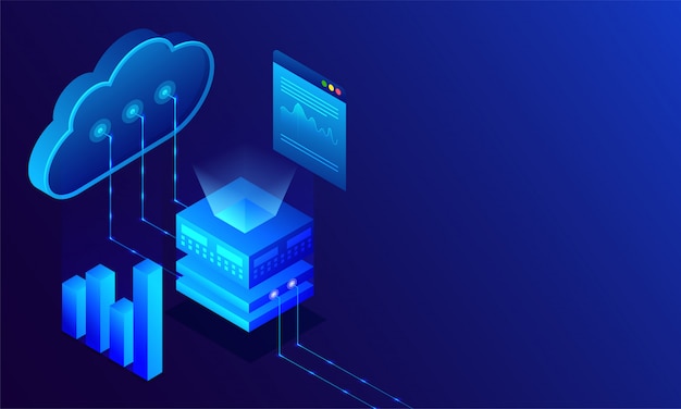 Vector data center concept.