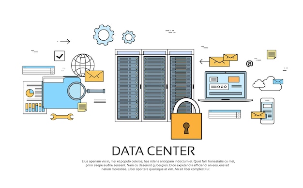 Informazioni sul dispositivo del computer server di hosting del centro dati