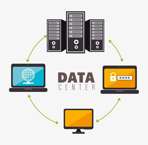 Vettore data center e hosting