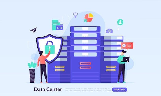 Data center landing page