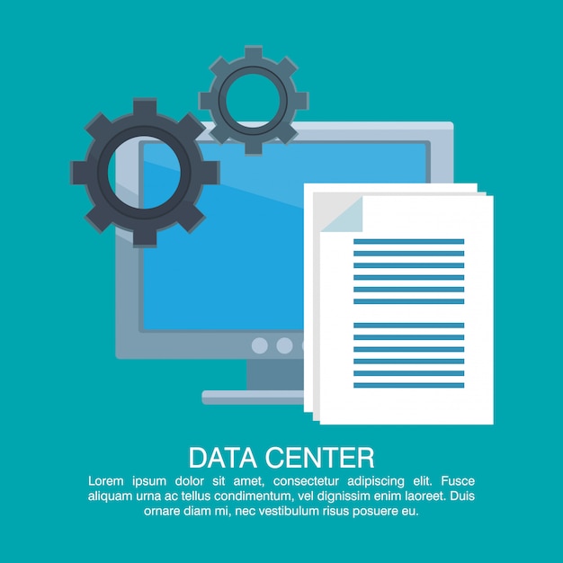 Data center poster with informaton