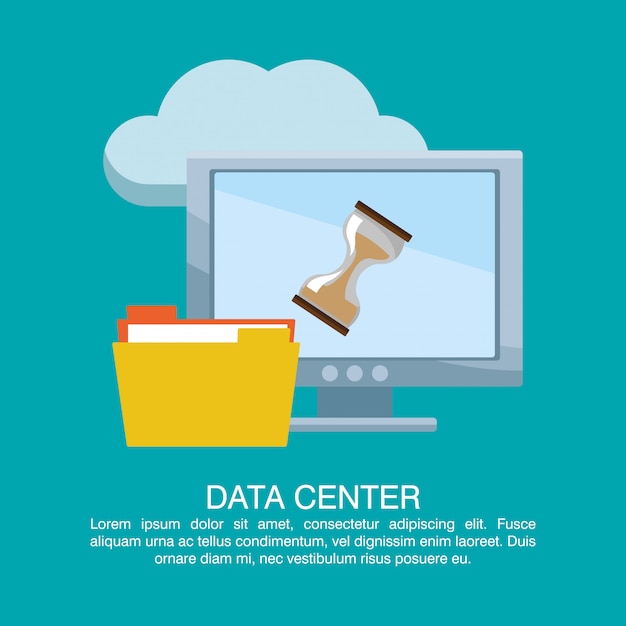 Data center poster with informaton