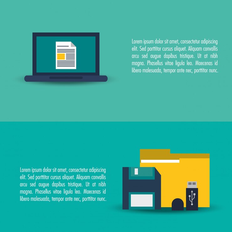 Vector data center related icons image