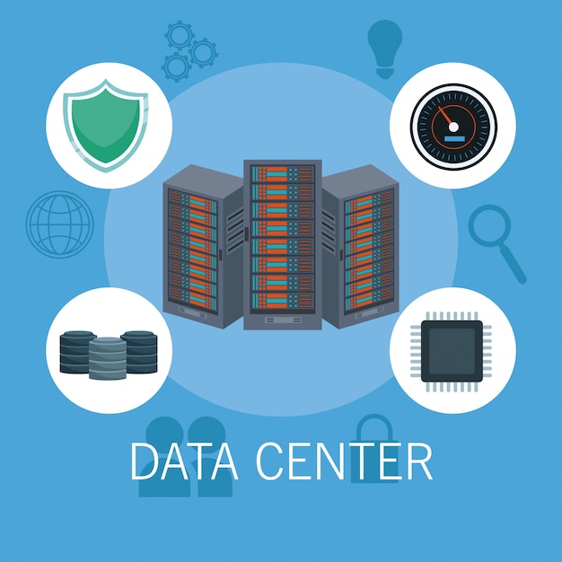 Data center technology icons