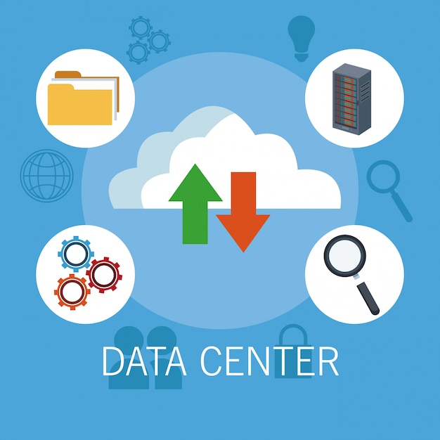 Data center technology icons