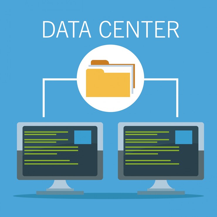 Vector data center technology icons