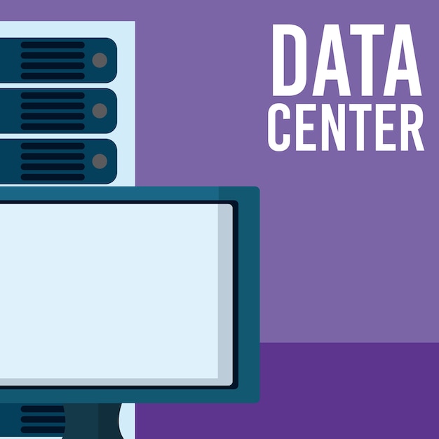 Data center technology vector illustration graphic design