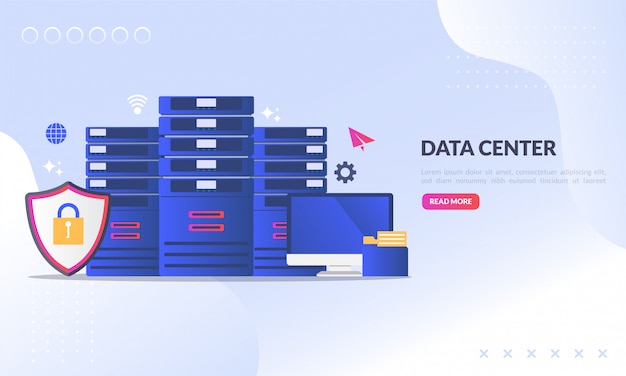 Data center for web landing page