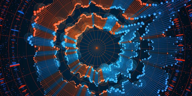 Vector data circular graphs set