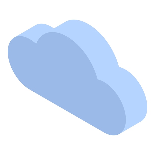 Data cloud icon Isometric of data cloud vector icon for web design isolated on white background
