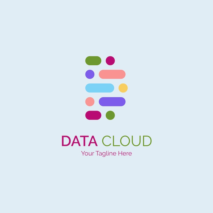 Vector data cloud letter d modern logo sjabloonontwerp voor merk of bedrijf en andere