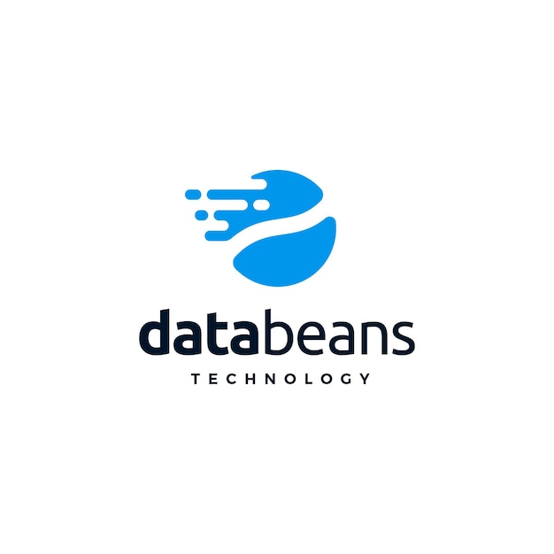 Дизайн логотипа Data Coffee Bean Вдохновение