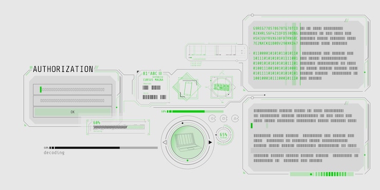 Vector data decryption program interface with authorization window