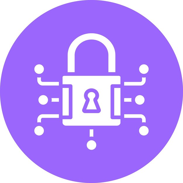 Vector data encryption icon style