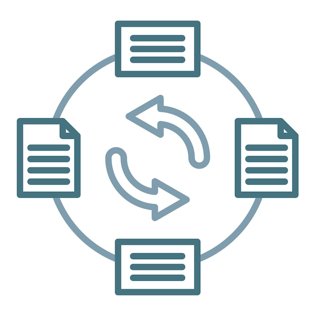 Data Exchange Flat Illustration