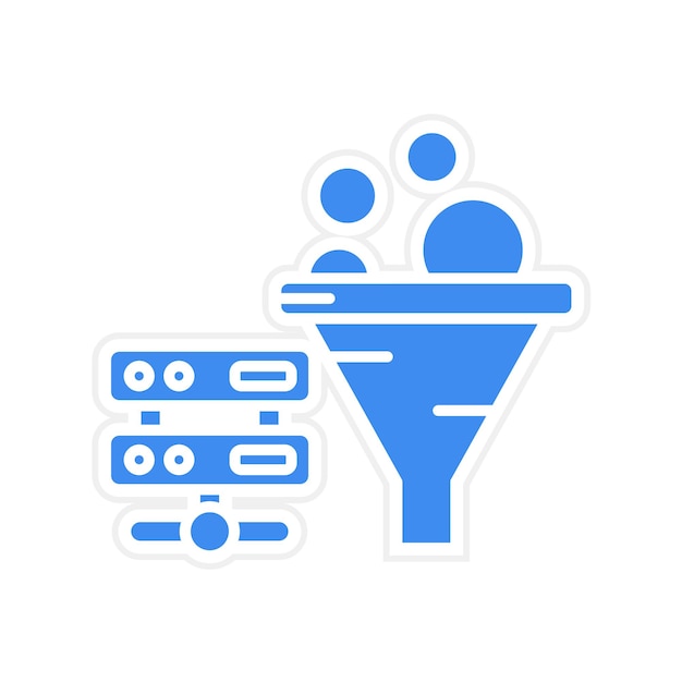 Data Filtering Icon vector afbeelding Kan worden gebruikt voor Data Analytics