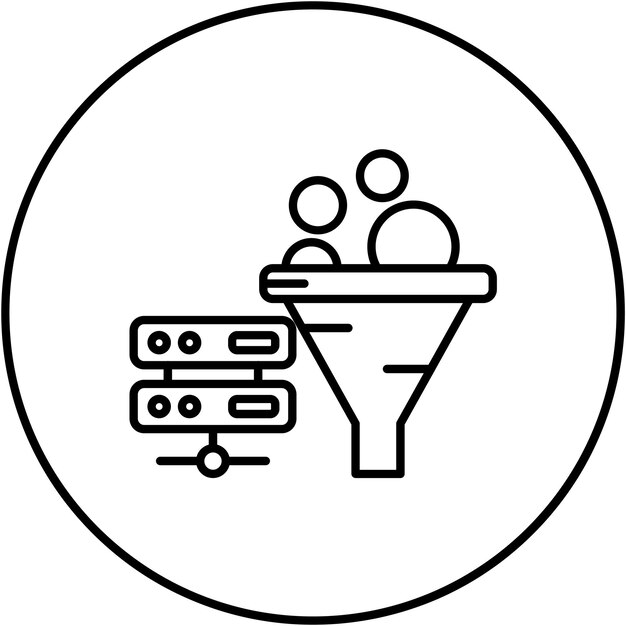 Data Filtering Icon vector afbeelding Kan worden gebruikt voor Data Analytics