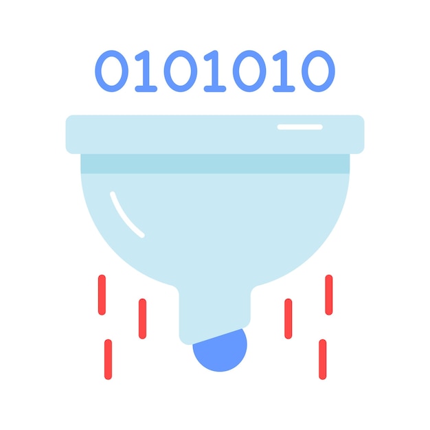 Data filtering vector design in trendy style concept icon of data extraction