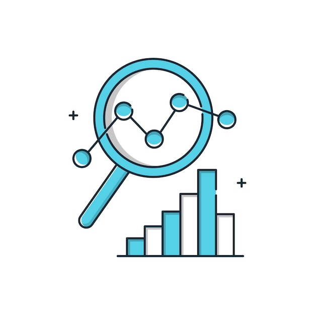 Data Flow Data Driven Vector Icon Design met bewerkbare Stroke