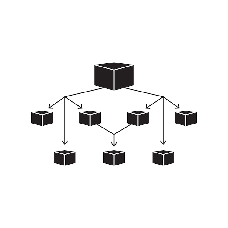 Vector data flow icon design