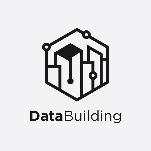 data gebouw logo ontwerp logo vector