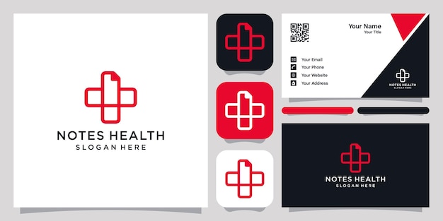 Logo e biglietto da visita del modello di simbolo dell'icona del logo della salute dei dati