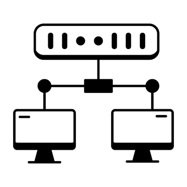 Data hosting line icon