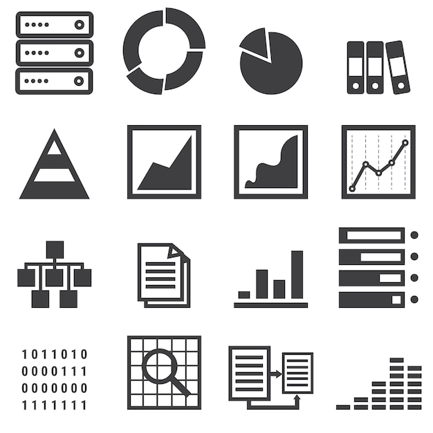 Data icons.