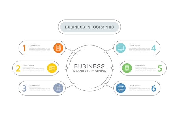 data infographics tab index template with thin line .