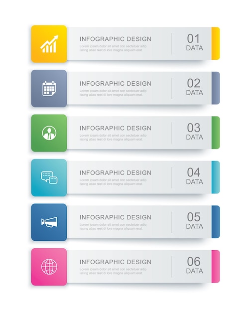 Data infographics tab index template.