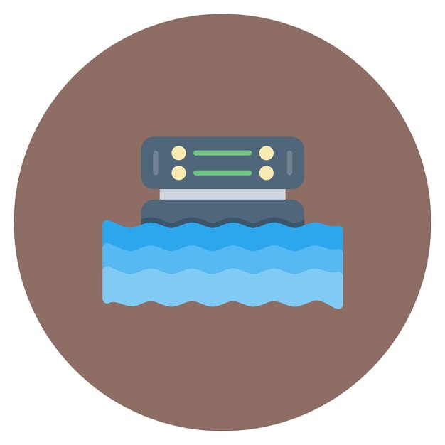 Vector data lake flat illustration