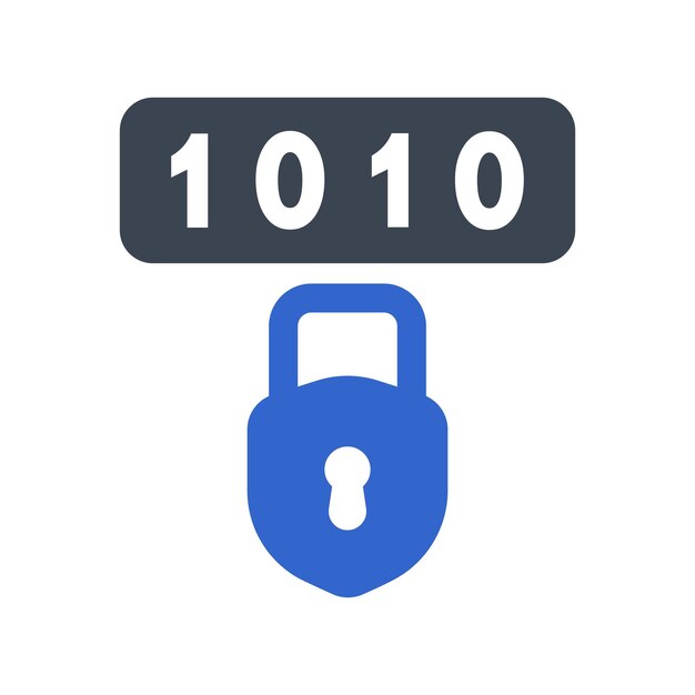 Vector data lock icon