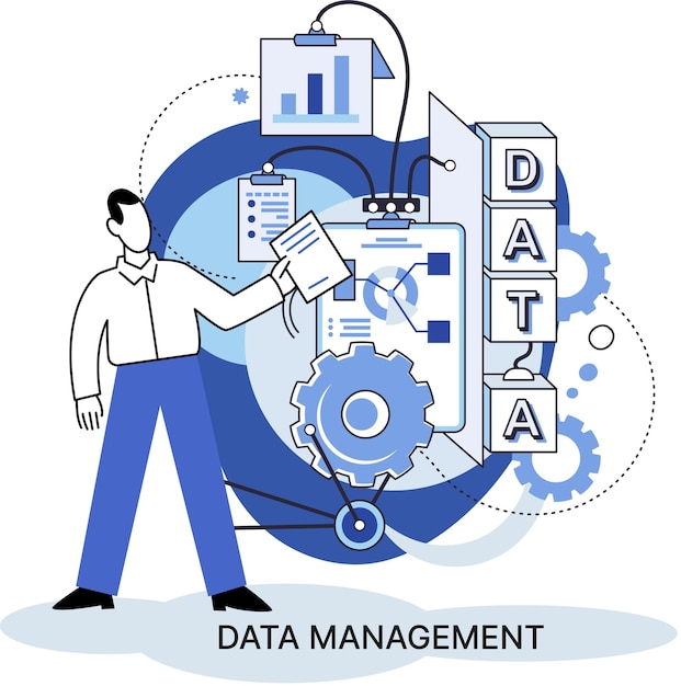 データ管理メタファー データセンター ビジネス保護 情報の合理的な保管 デジタル プライバシー