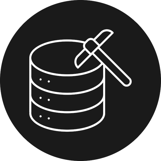 Икона вектора добычи данных может быть использована для набора икон аналитики данных