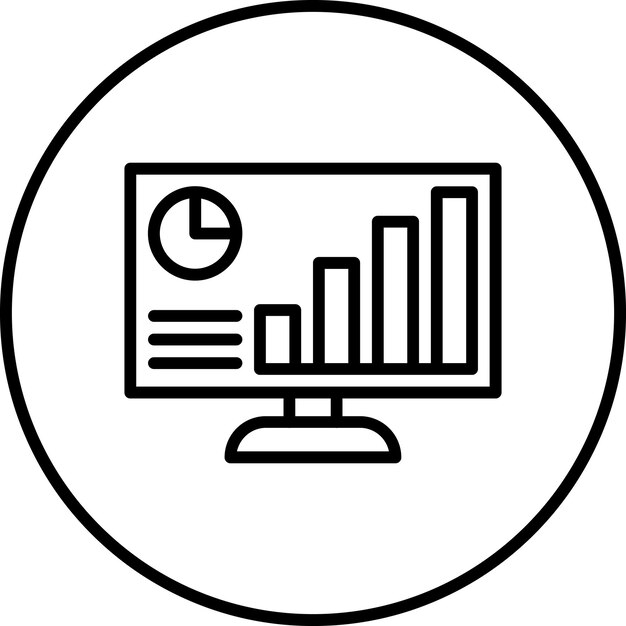 Data-monitoring icoon vector afbeelding Kan worden gebruikt voor productbeheer