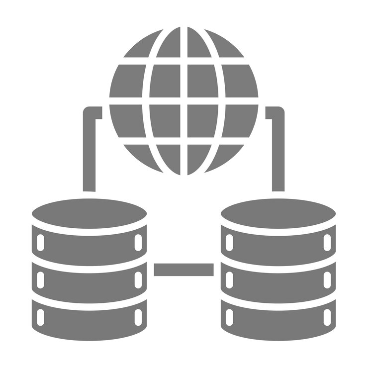 Vector data network icon