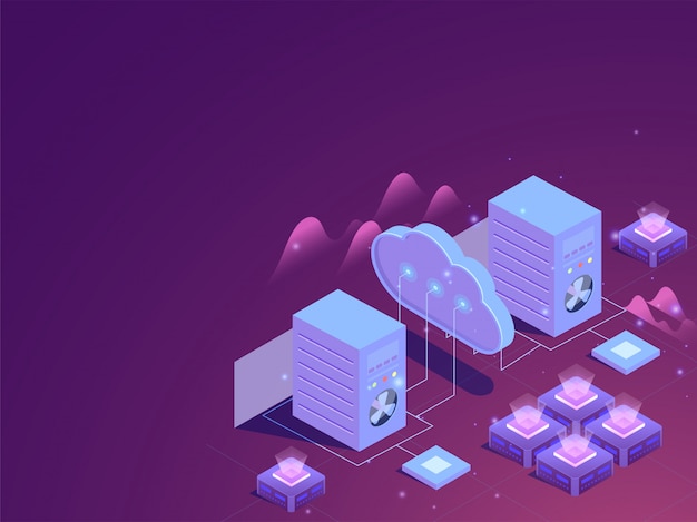 Data opslag concept.