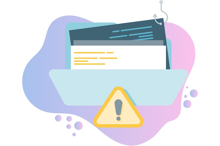 Vector data phishing cyber security technology illustration