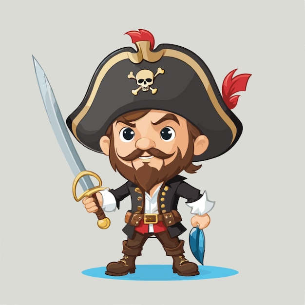 Data Pirate vector on white background