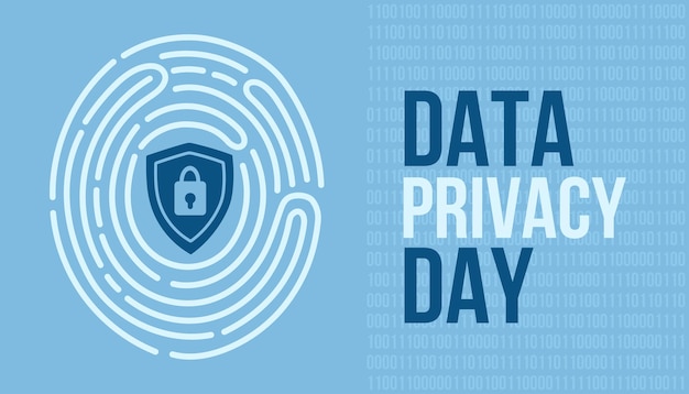 Data Privacy Day. January 28. Holiday concept. Template for background, banner, card, poster