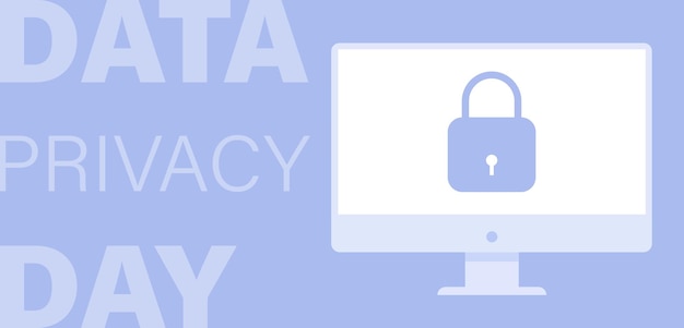 Data Privacy Day-sjabloon voor achtergrondbannerkaartposter met tekstinscriptie 28 januari